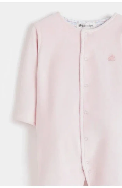 Babycottons Caramel Plush Coverall For Infant In Pink