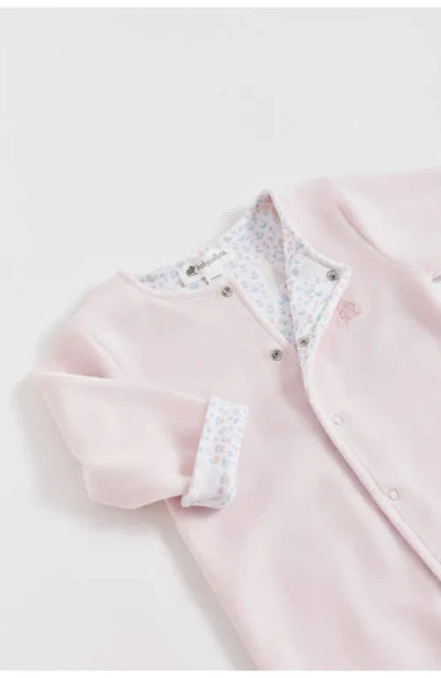 Babycottons Caramel Plush Coverall For Infant In Pink