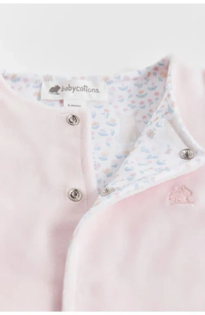 Babycottons Caramel Plush Coverall For Infant In Pink