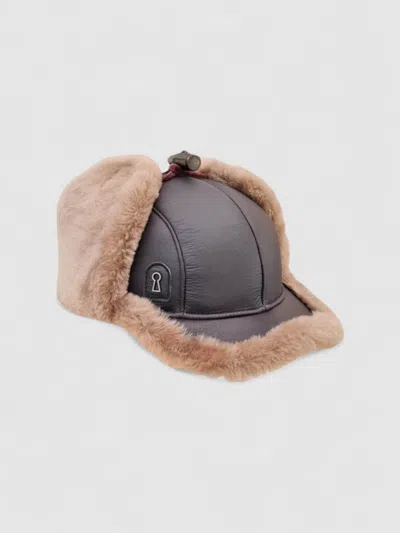 Mister Miller - Master Hatter Women's Neutrals / Brown Fisken's Reversible Shearling Trapper Hat In Brown Sheepskin In Brown