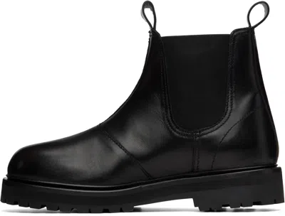 Studio Nicholson Leather Chelsea Boots In Black