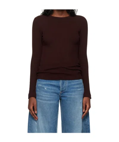 Citizen Of Humanity Bina Crew-neck T-shirt In Brown