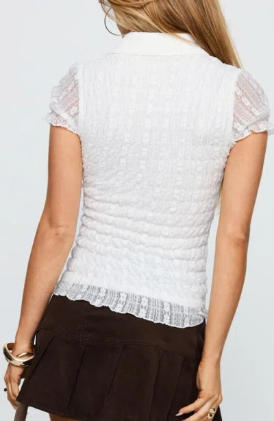 Princess Polly Melaniya Lace Button Up Top In White