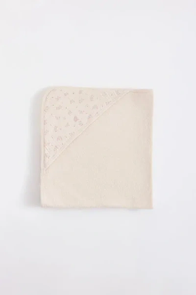 Babycottons Small Hooded Towel In Neutral