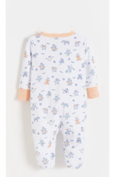 Babycottons Halloween Zip Footed Pajama For Infant In Blue