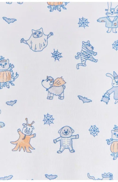 Babycottons Halloween Zip Footed Pajama For Infant In Blue