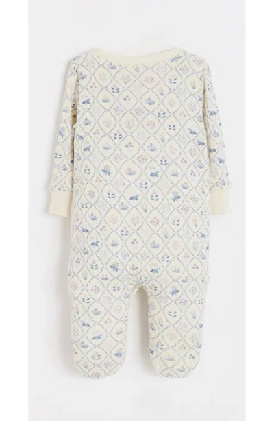 Babycottons Jane Zip Footed Pajama For Infant In Multi