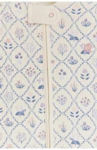 Babycottons Jane Zip Footed Pajama For Infant In Multi