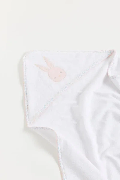 Babycottons Caramel Small Hooded Towel In White