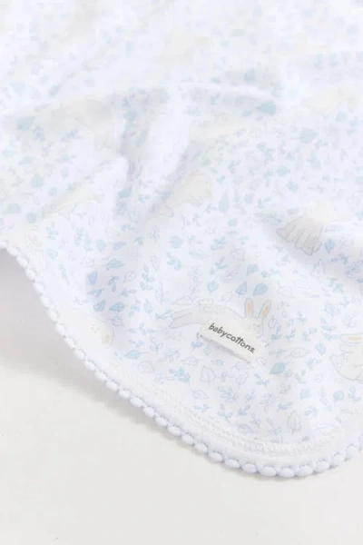 Babycottons Peanut Receiving Blanket In White
