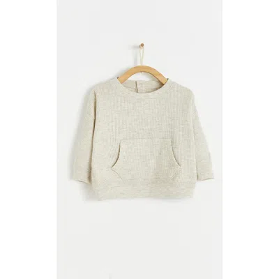 Babycottons Waffle Sweatshirt For Infant In White