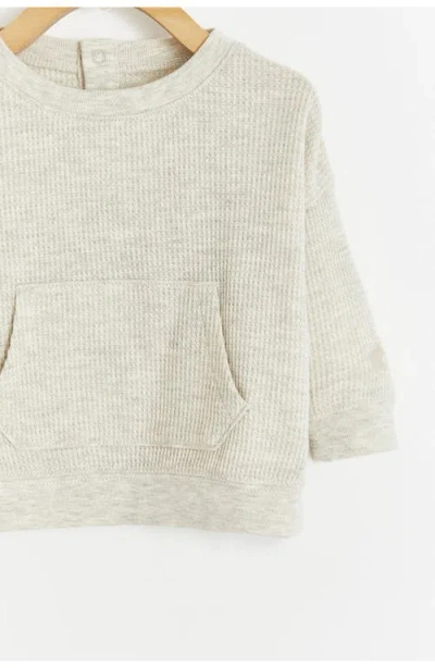 Babycottons Waffle Sweatshirt For Infant In White