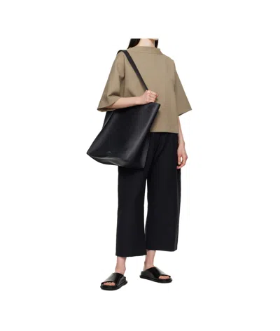 Studio Nicholson Navy Doublet Type 2 Leather Tote In Black