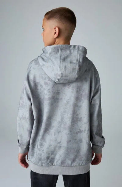 Smallsaints By Allsaints Kids' Underground Oversize Tie Dye Hoodie In Gray