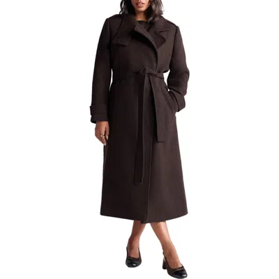Next Belted Trench Coat In Brown