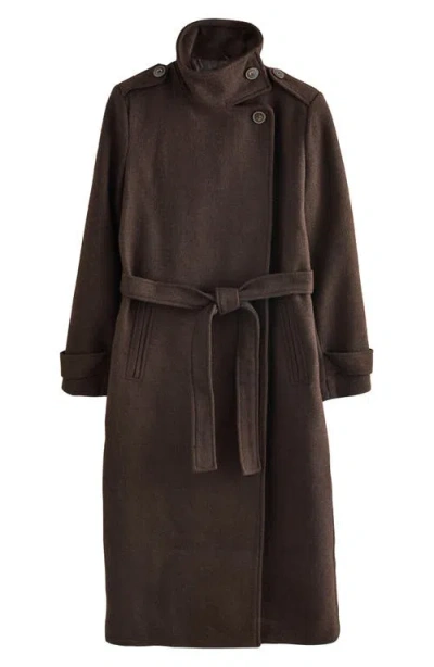 Next Belted Trench Coat In Brown