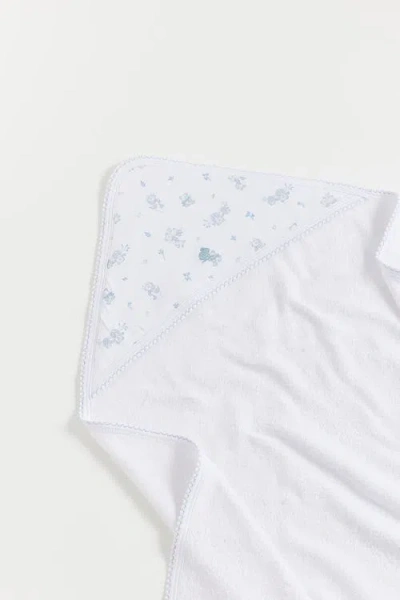 Babycottons Little Panda Small Hooded Towel In White