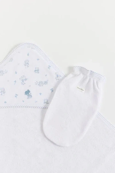 Babycottons Little Panda Small Hooded Towel In White