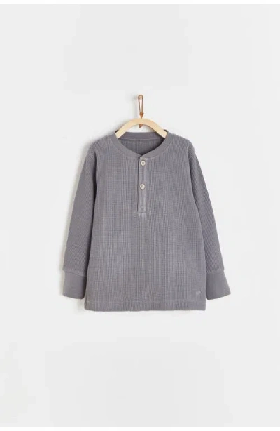 Babycottons Sweatshirt Waffle For Toddler In Blue