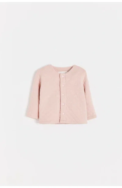 Babycottons Mat 0 Cardigan And Pants Set  For Infant In Pink