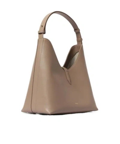 Furla Goccia M Leather Shoulder Bag In Neutral