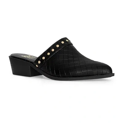 Rm Rebecca Minkoff Barb Womens Round Closed Toe Mules In Black