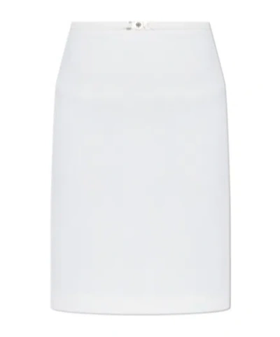 Versace Single Slit Skirt In White