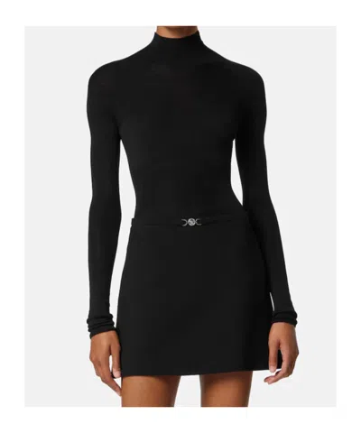 Versace Medusa-head Mini Skirt In Black