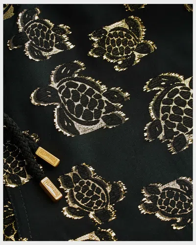 Vilebrequin Turtle Embroidered Moopea Swim Shorts In Black