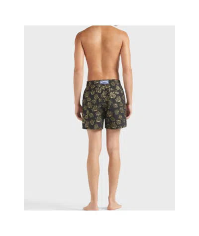 Vilebrequin Turtle Embroidered Moopea Swim Shorts In Black
