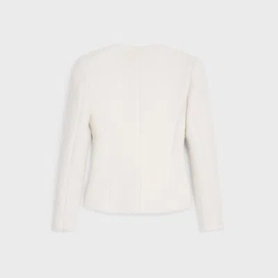 Celine Jacket In Cashmere And Wool Natté In White