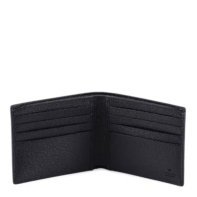 Gucci Gg Marmont Leather Double Fold Wallet In Black