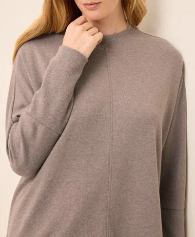 Pact Organic Cotton Airplane Long Sleeve Poncho In Brown