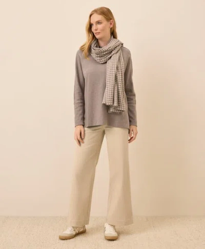 Pact Organic Cotton Airplane Long Sleeve Poncho In Brown