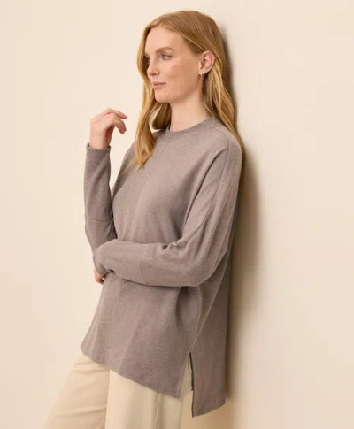 Pact Organic Cotton Airplane Long Sleeve Poncho In Brown