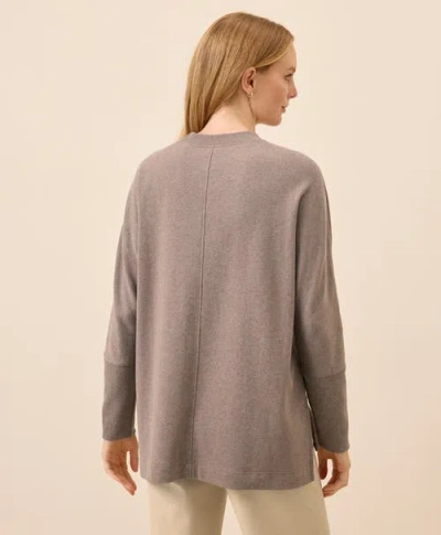 Pact Organic Cotton Airplane Long Sleeve Poncho In Brown