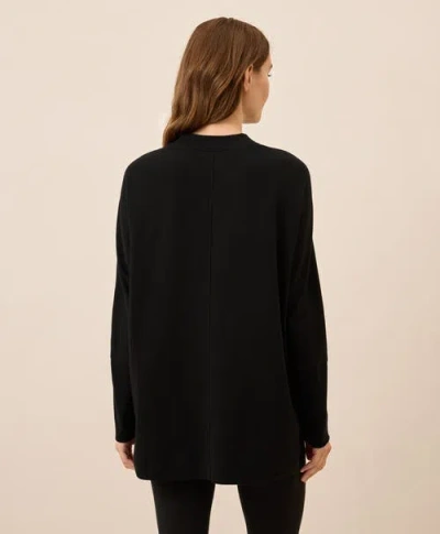 Pact Organic Cotton Airplane Long Sleeve Poncho In Black