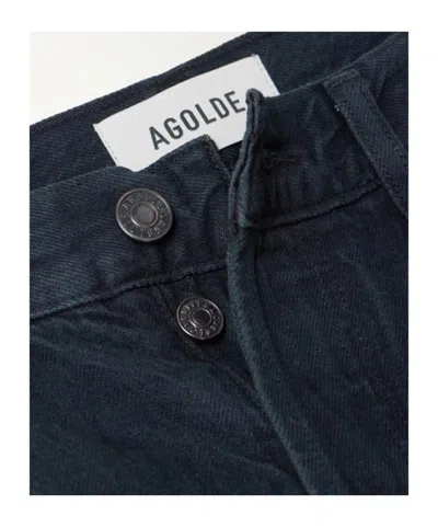 Agolde Luna Pieced Tapered Jeans In Blue