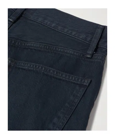 Agolde Luna Pieced Tapered Jeans In Blue