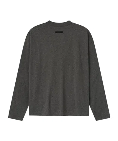 Essentials Embroidered Classic Fit Long Sleeve In Gray