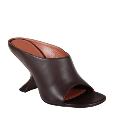 Amina Muaddi Taylor Slipper 90 Coffee Nappa In Brown