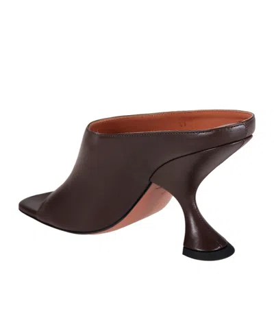 Amina Muaddi Taylor Slipper 90 Coffee Nappa In Brown