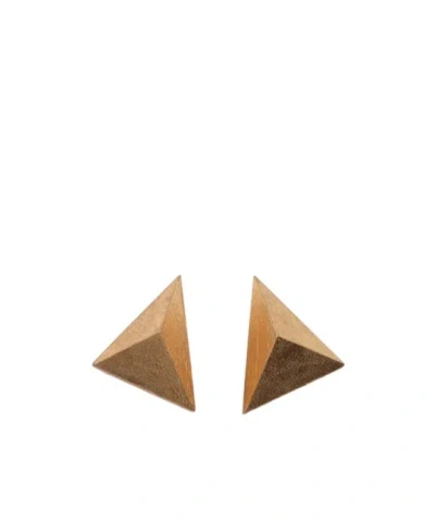 Monies Gyve Earrings: Acacia, Goldfoil In Gold