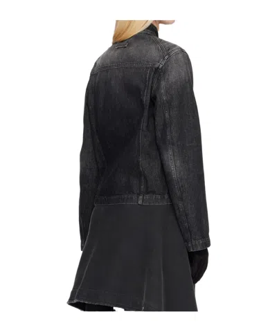 Jean Paul Gaultier Detachable Glove Denim Jacket In Black