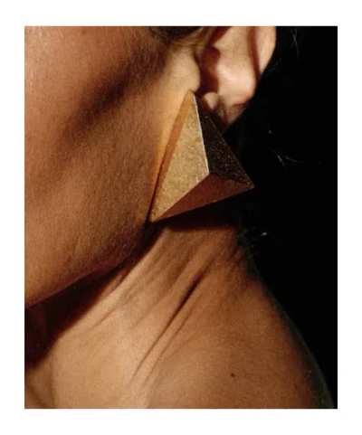 Monies Gyve Earrings: Acacia, Goldfoil In Gold