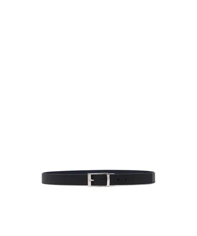 Bally Reversible And Adjustable Belt In Black Leather In Black