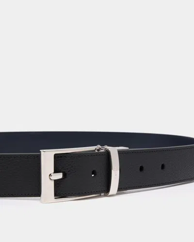 Bally Reversible And Adjustable Belt In Black Leather In Black