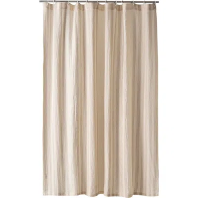 Olive And Linen Olive & Linen Soho Supersoft Shower Curtain In Neutral