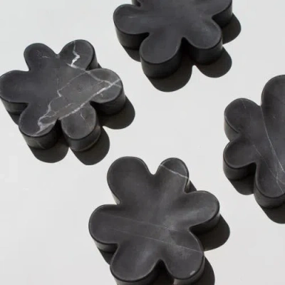 Parma Tile Superbloom Marble Catchall In Black