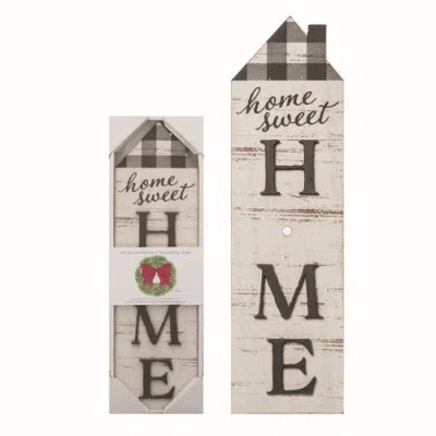 Transpac Wood White Christmas Interchangeable Home Sign In White